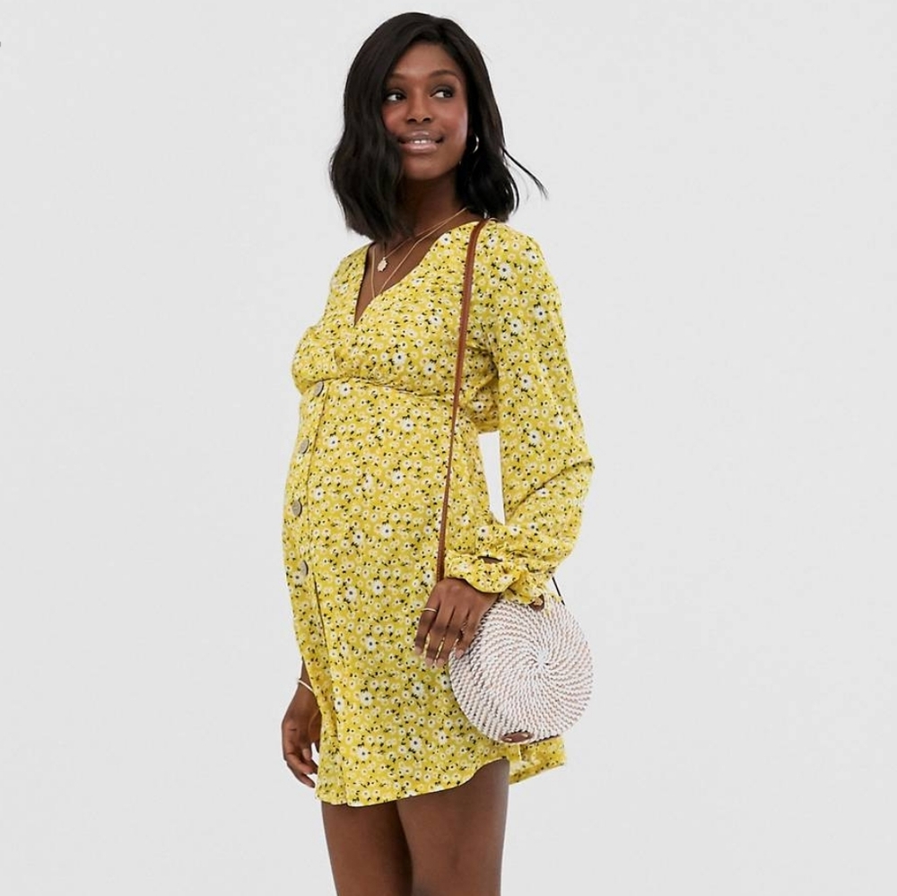 Yellow ditsy flower Dress